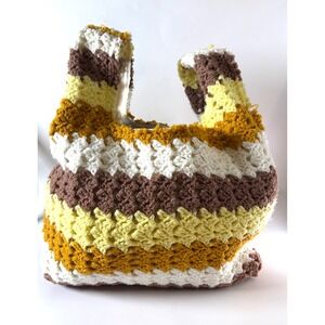 Comme des Garçons Vintage Crochet Tote Bag–Avant Garde Knit Shoulder Purse, Rare